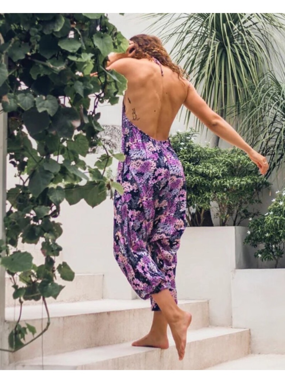 Bobo Sleeveless Floral Print One Piece EUC